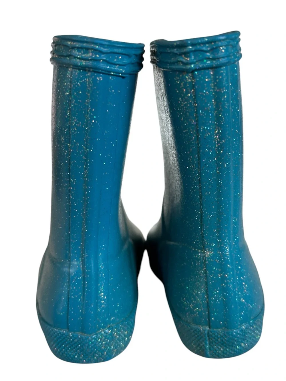 Hunter Kids Teal Glitter Rain Boots Toddler  Size 5